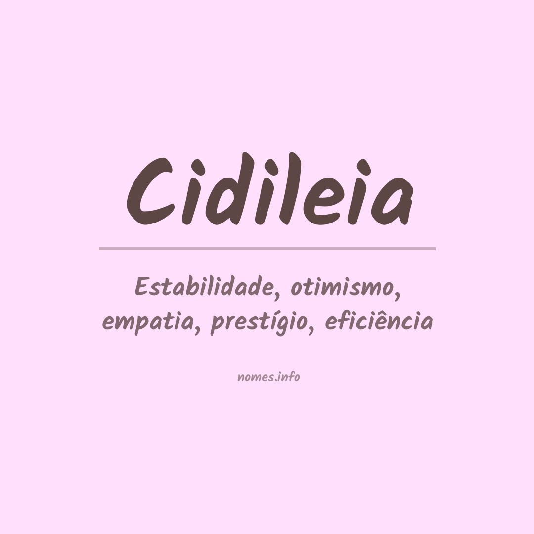 Significado do nome Cidileia