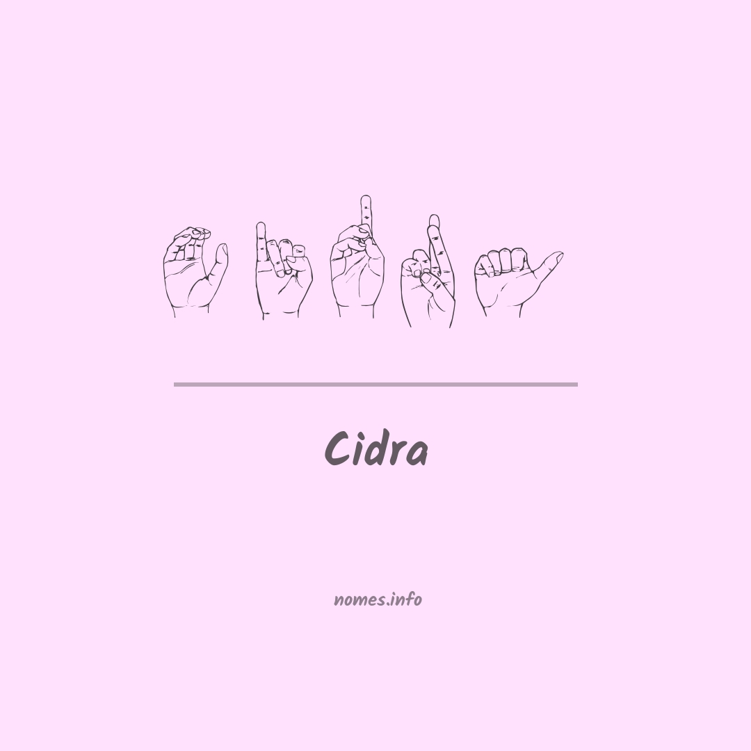Cidra em Libras