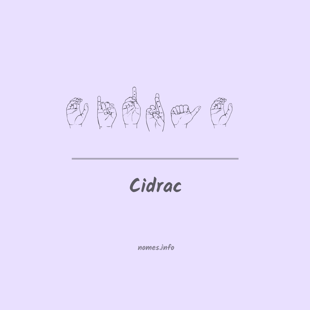 Cidrac em Libras