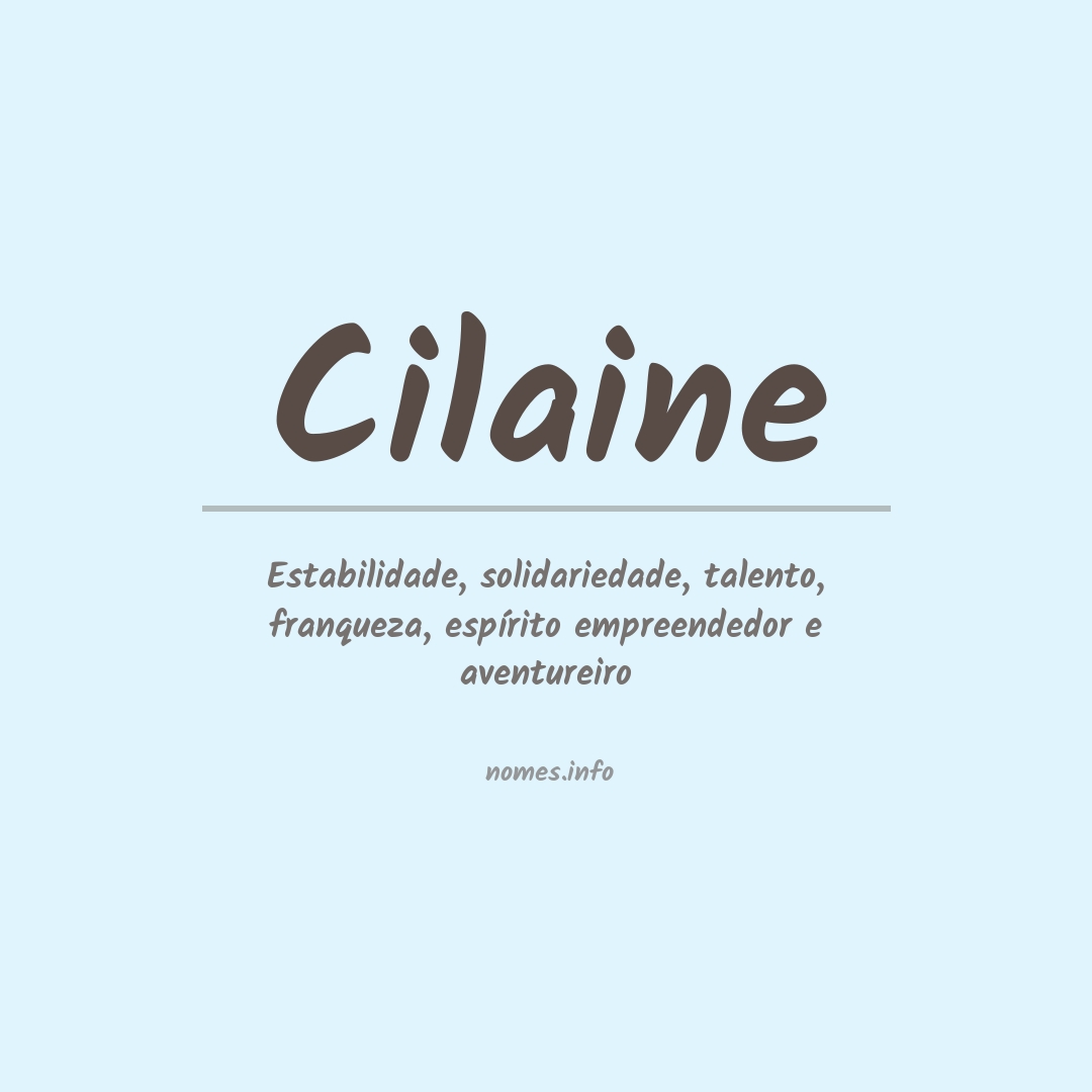 Significado do nome Cilaine