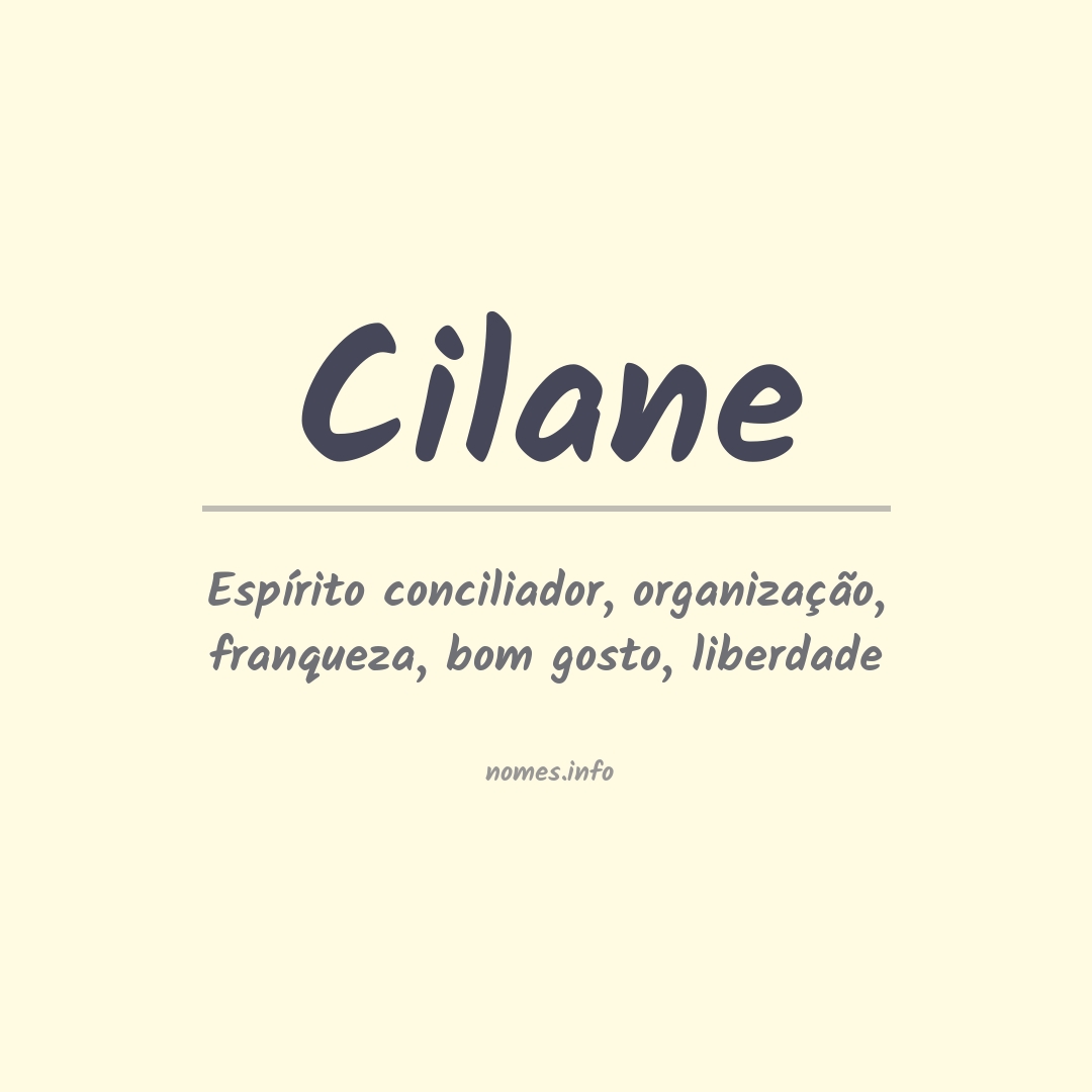 Significado do nome Cilane