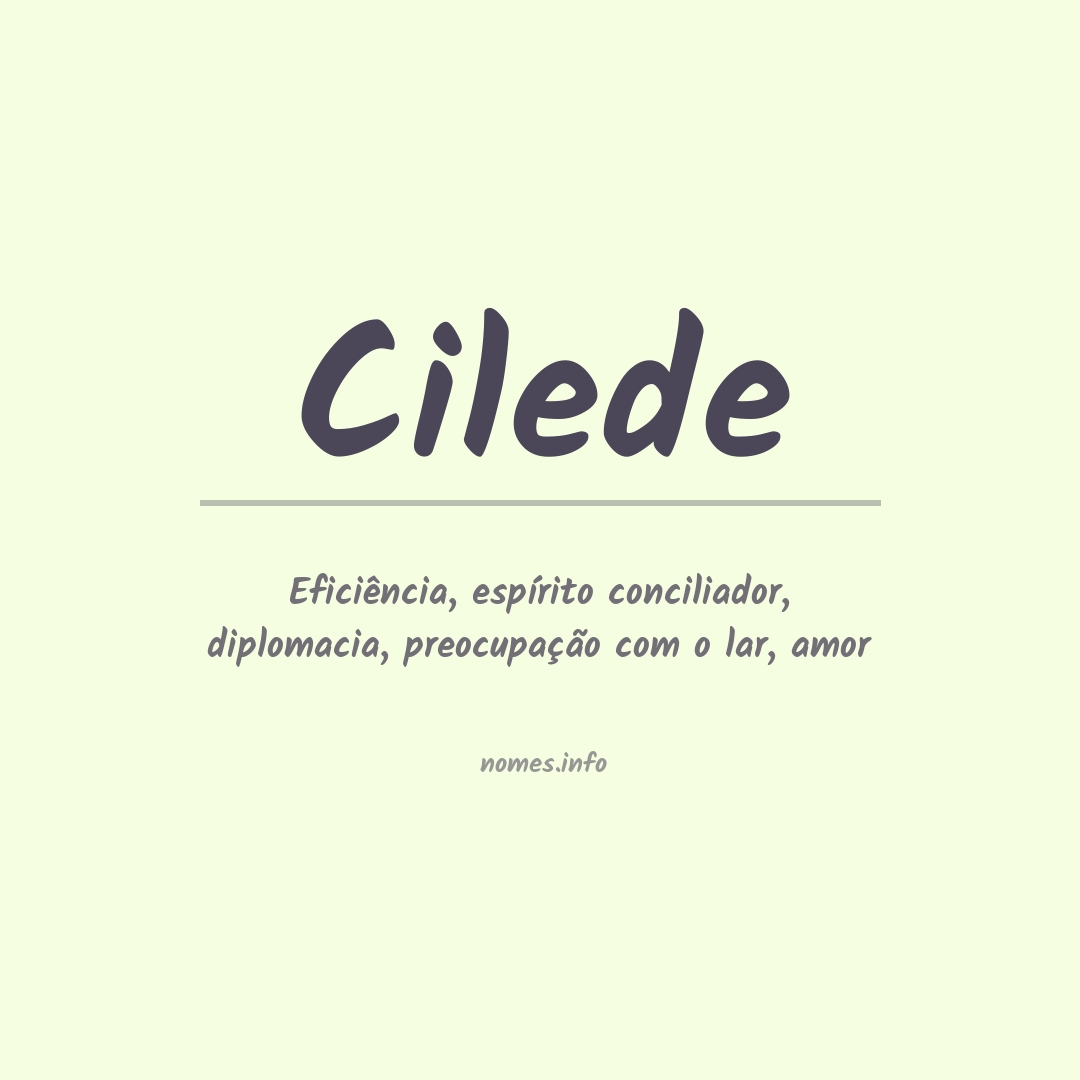 Significado do nome Cilede