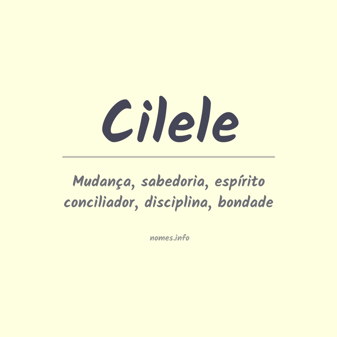 Significado do nome Cilele