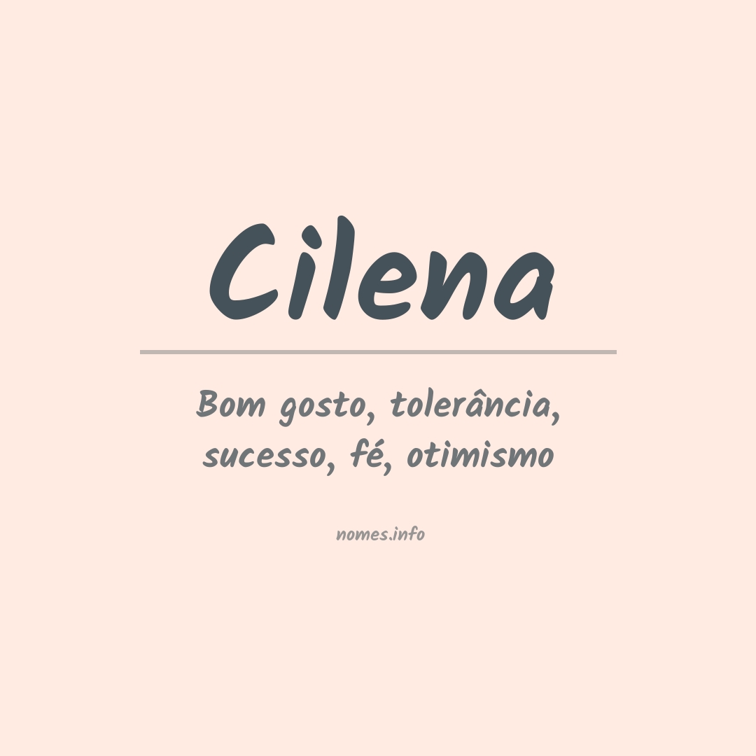 Significado do nome Cilena
