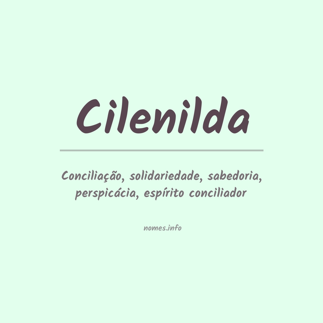Significado do nome Cilenilda