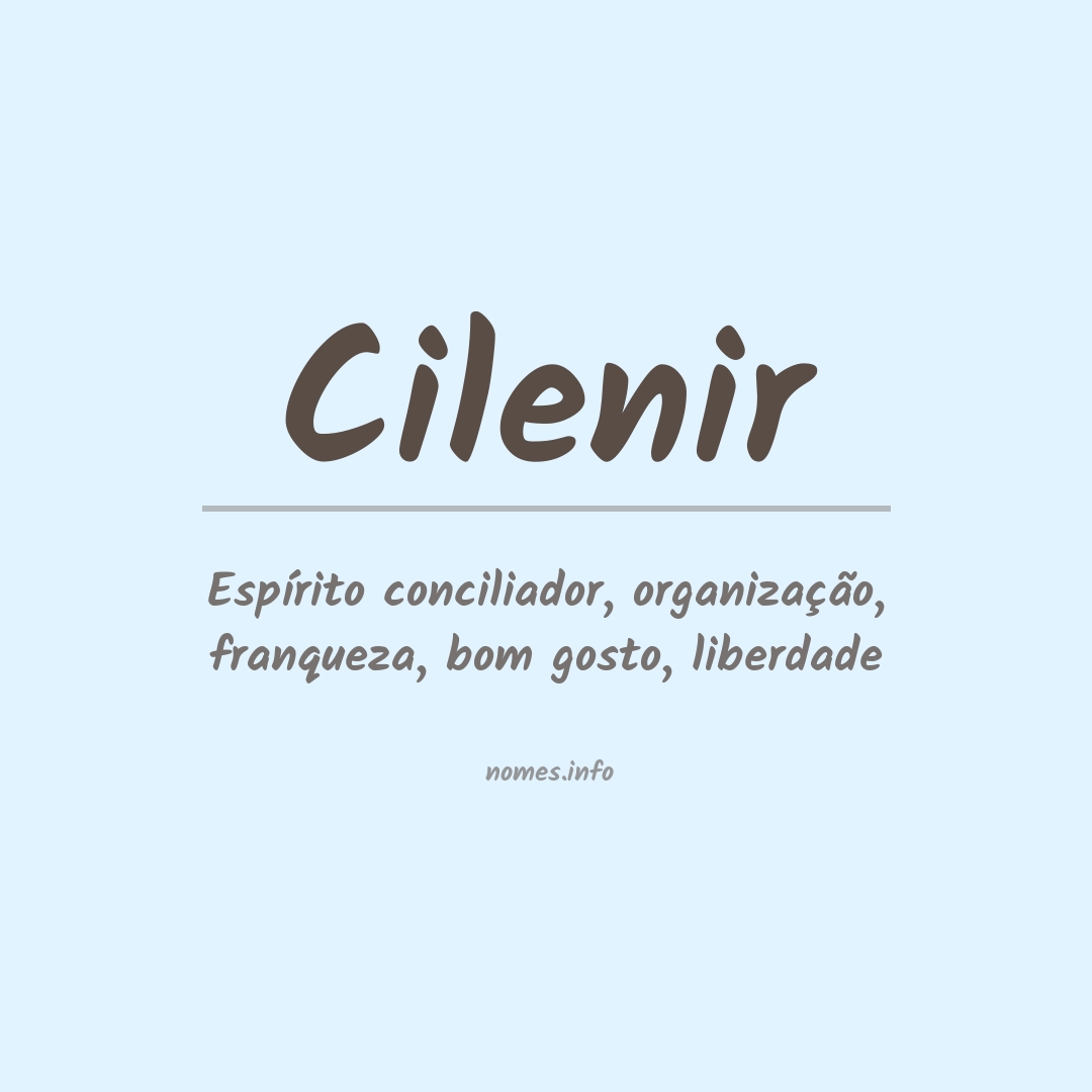 Significado do nome Cilenir