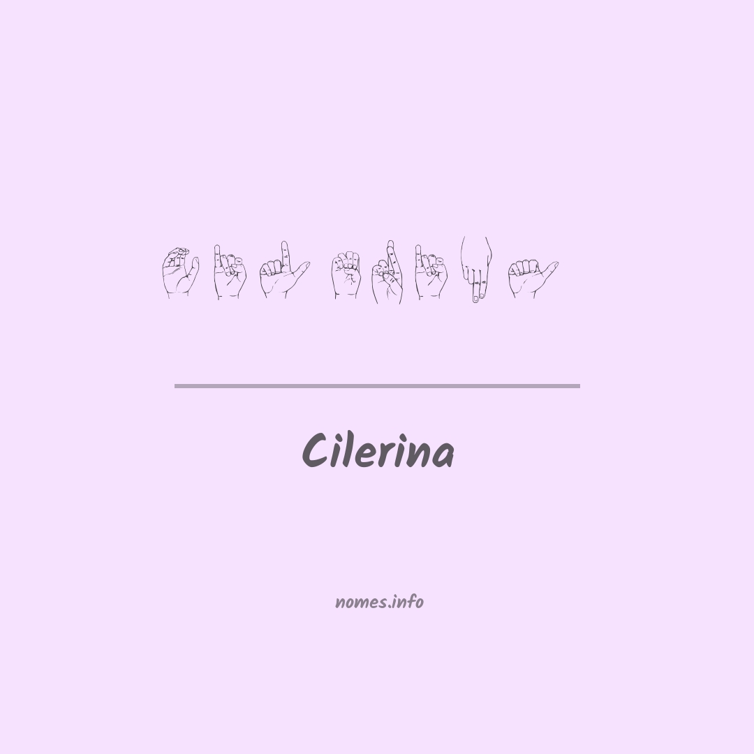 Cilerina em Libras
