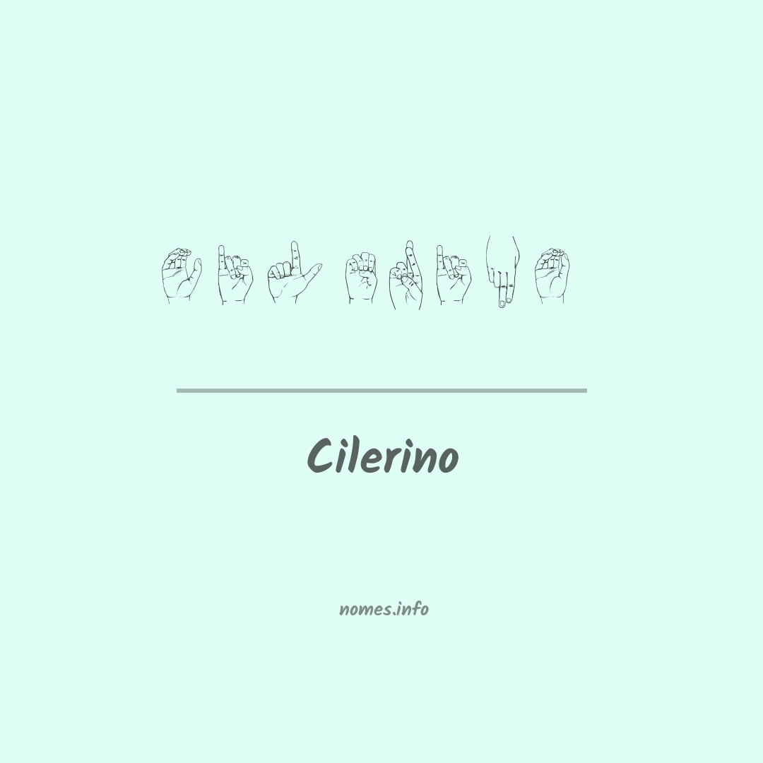 Cilerino em Libras