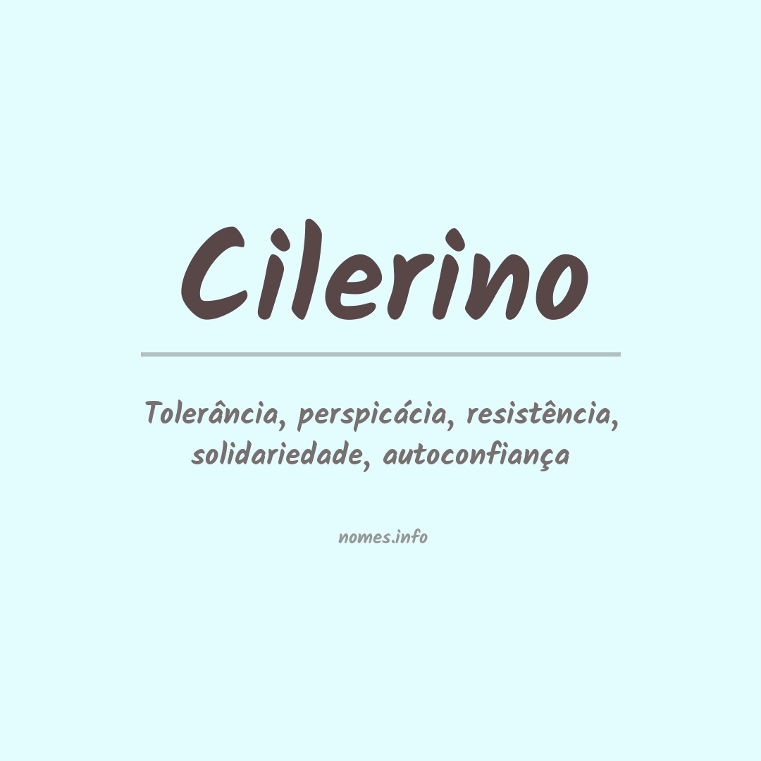 Significado do nome Cilerino