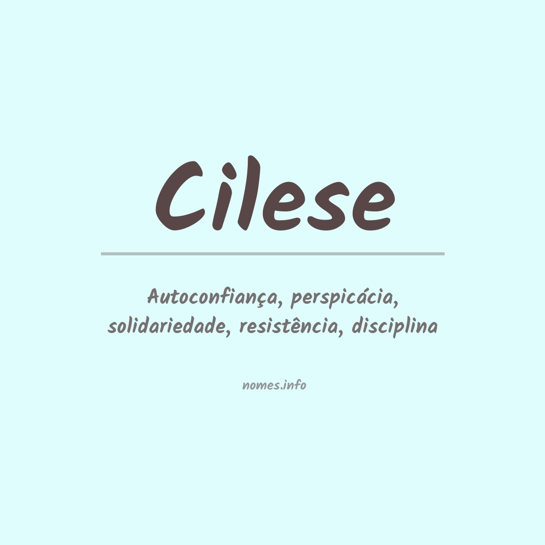Significado do nome Cilese