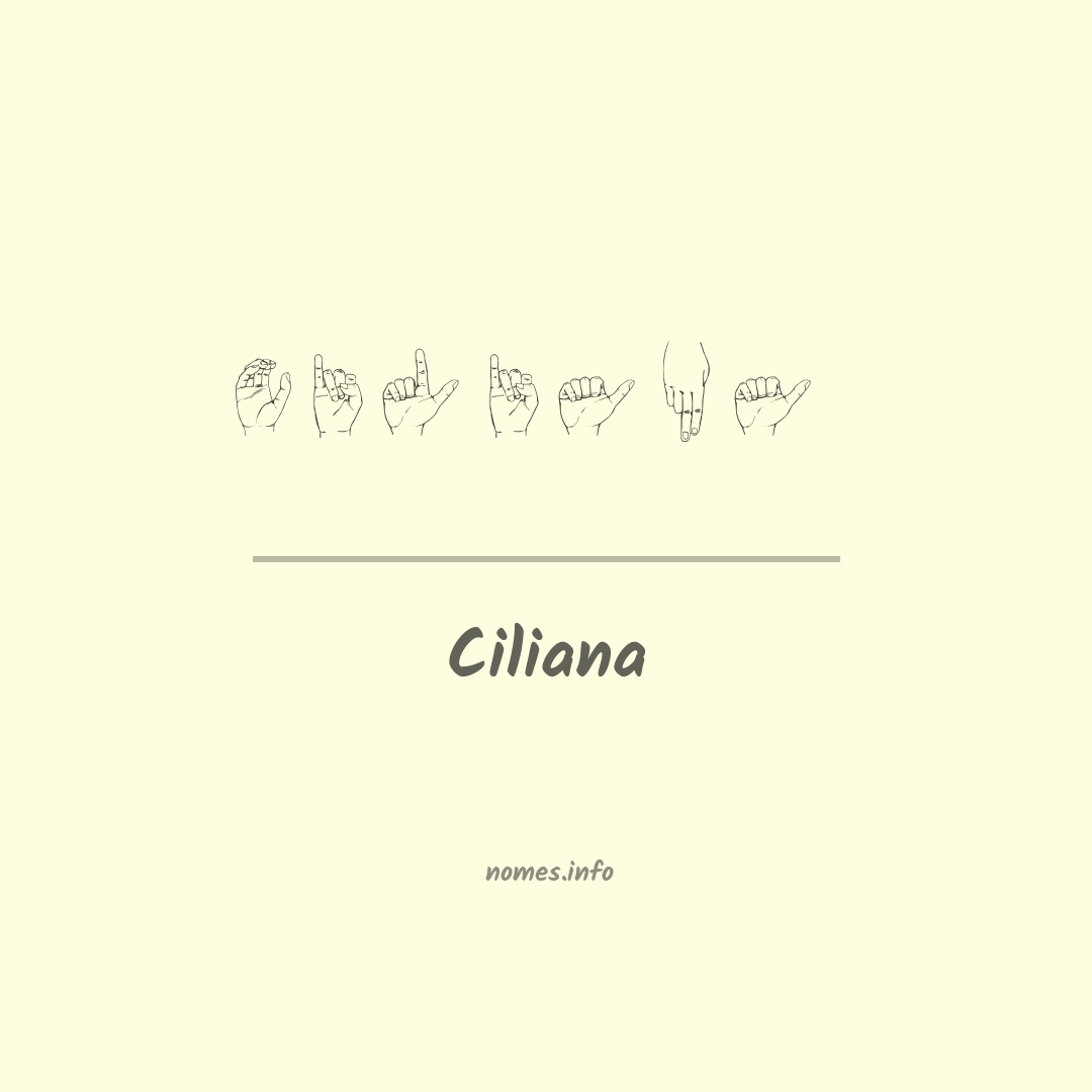 Ciliana em Libras