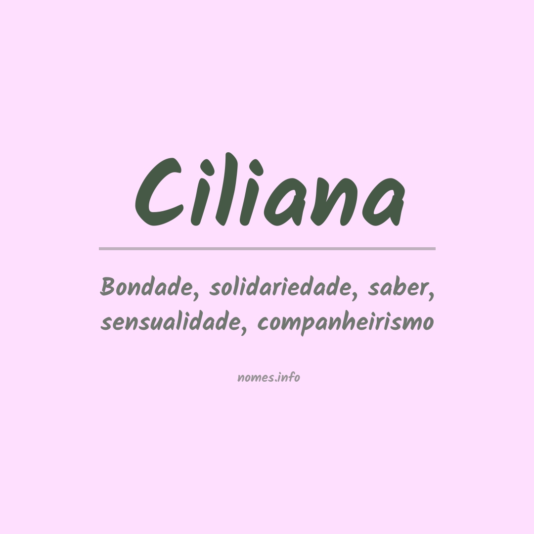 Significado do nome Ciliana