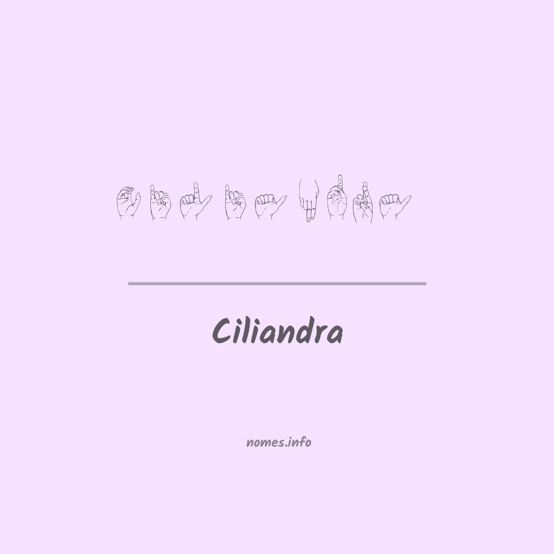 Ciliandra em Libras