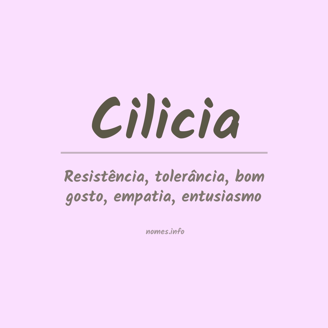 Significado do nome Cilicia