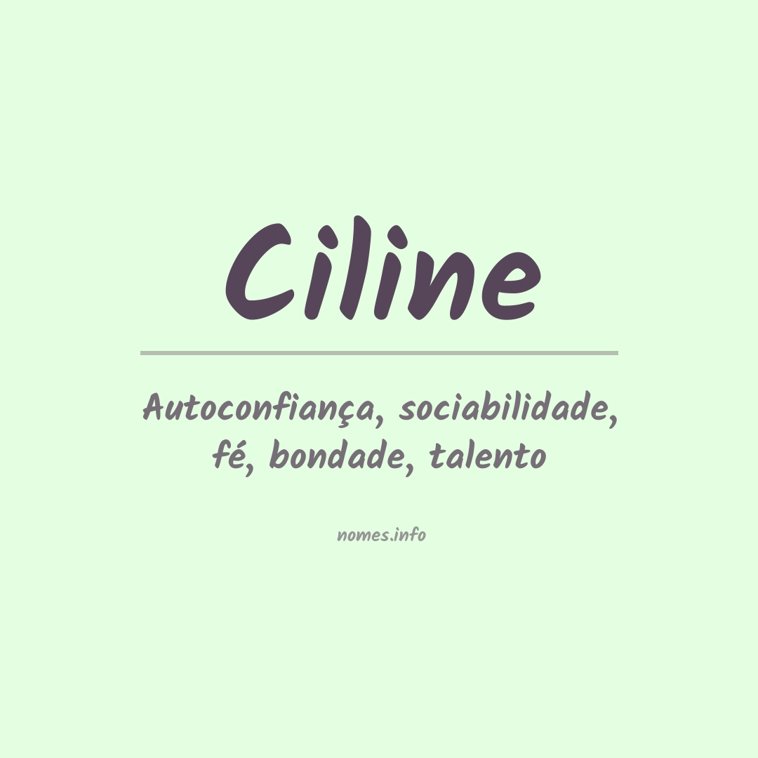 Significado do nome Ciline