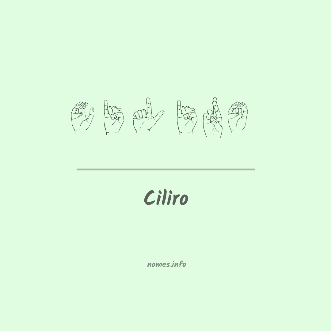Ciliro em Libras