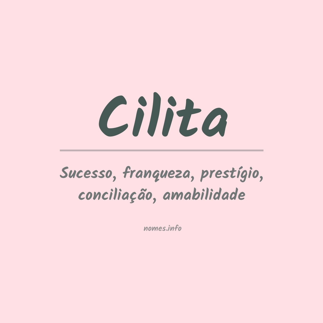 Significado do nome Cilita