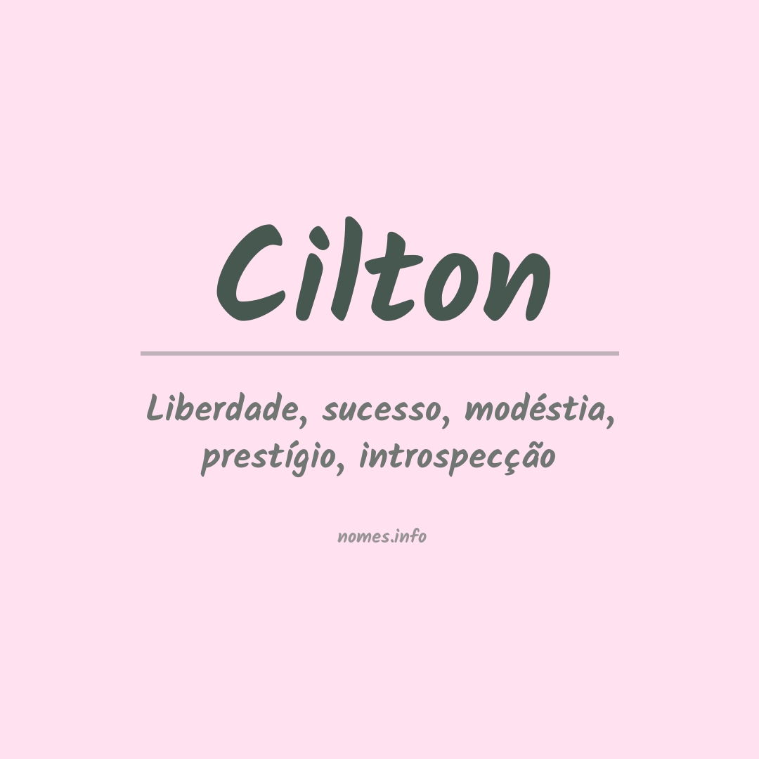 Significado do nome Cilton