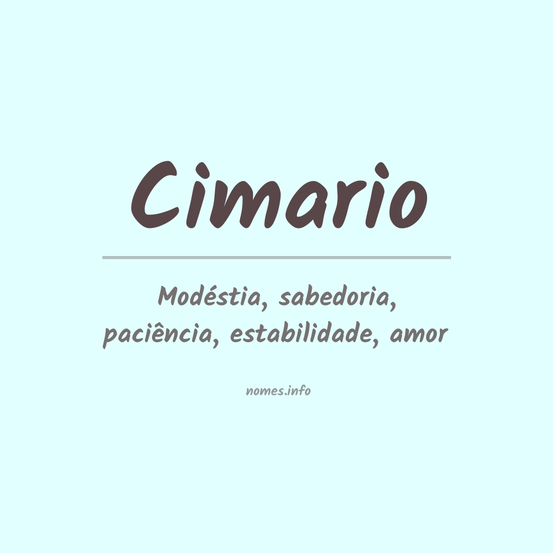 Significado do nome Cimario