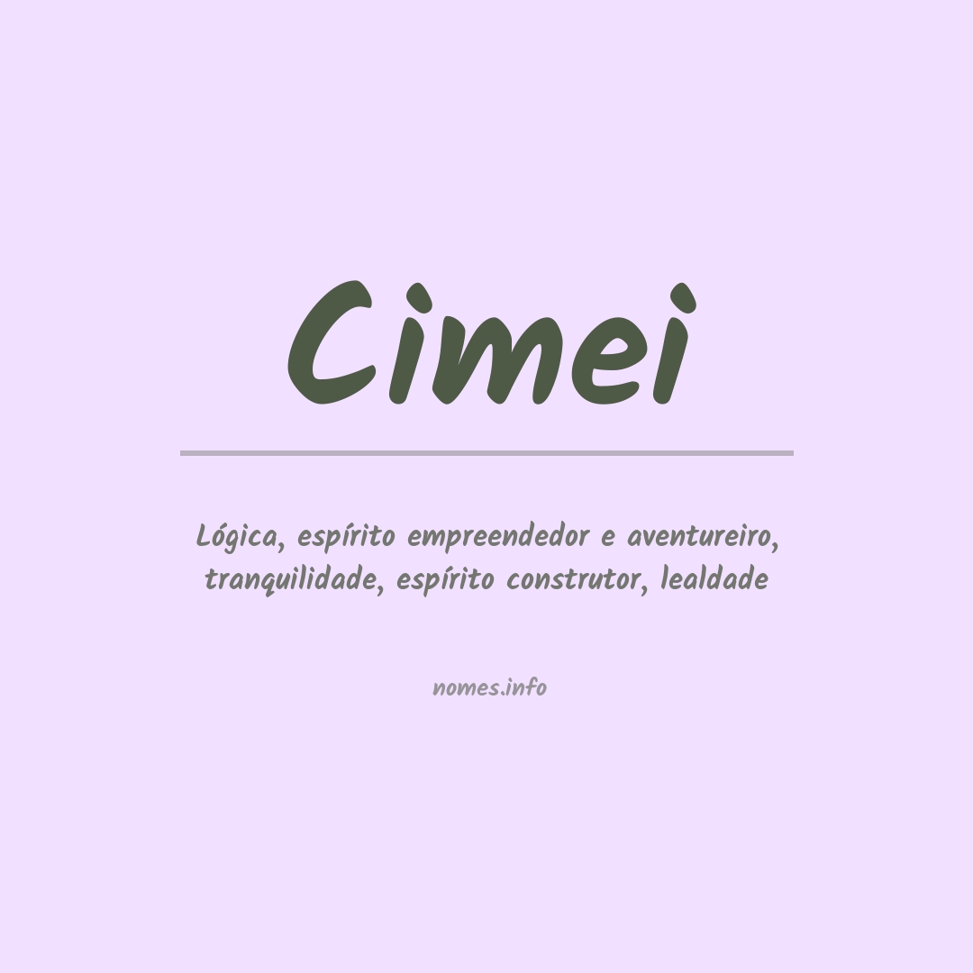 Significado do nome Cimei