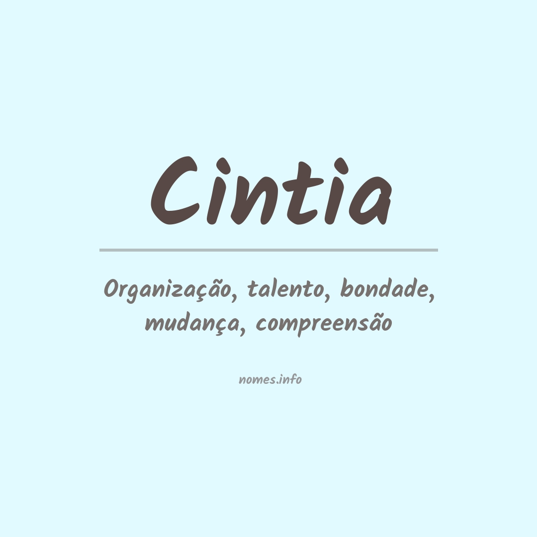 Significado do nome Cintia