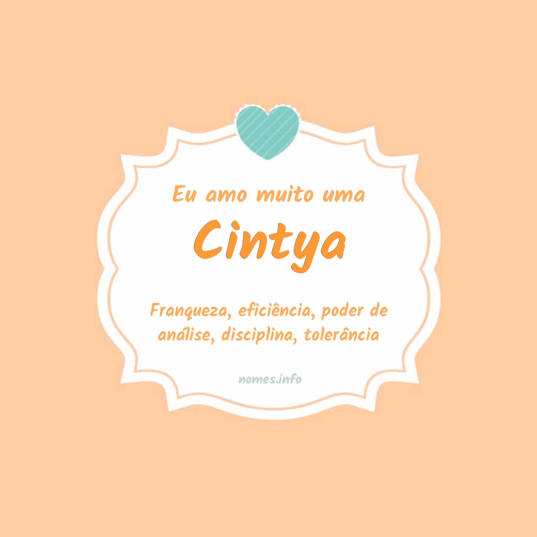 Eu amo muito Cintya