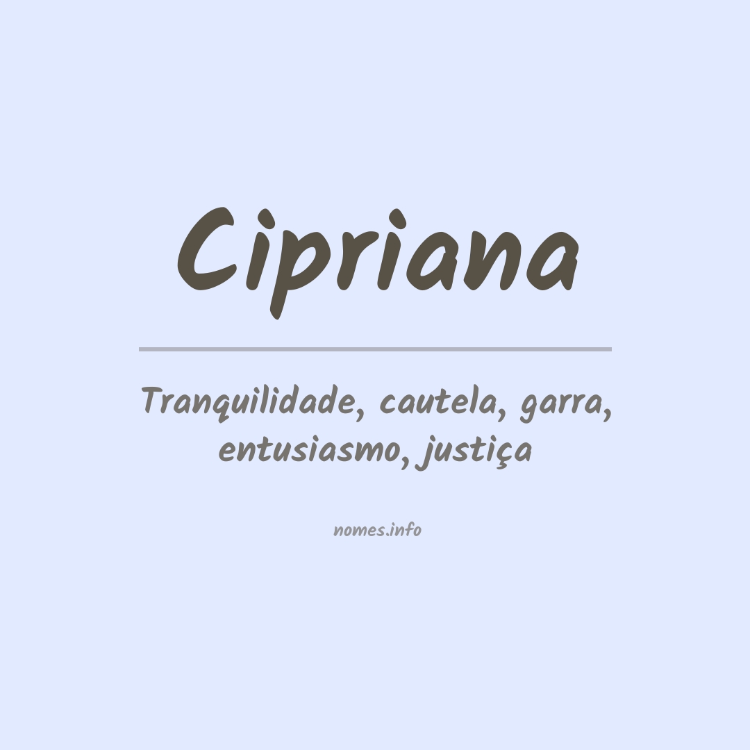 Significado do nome Cipriana
