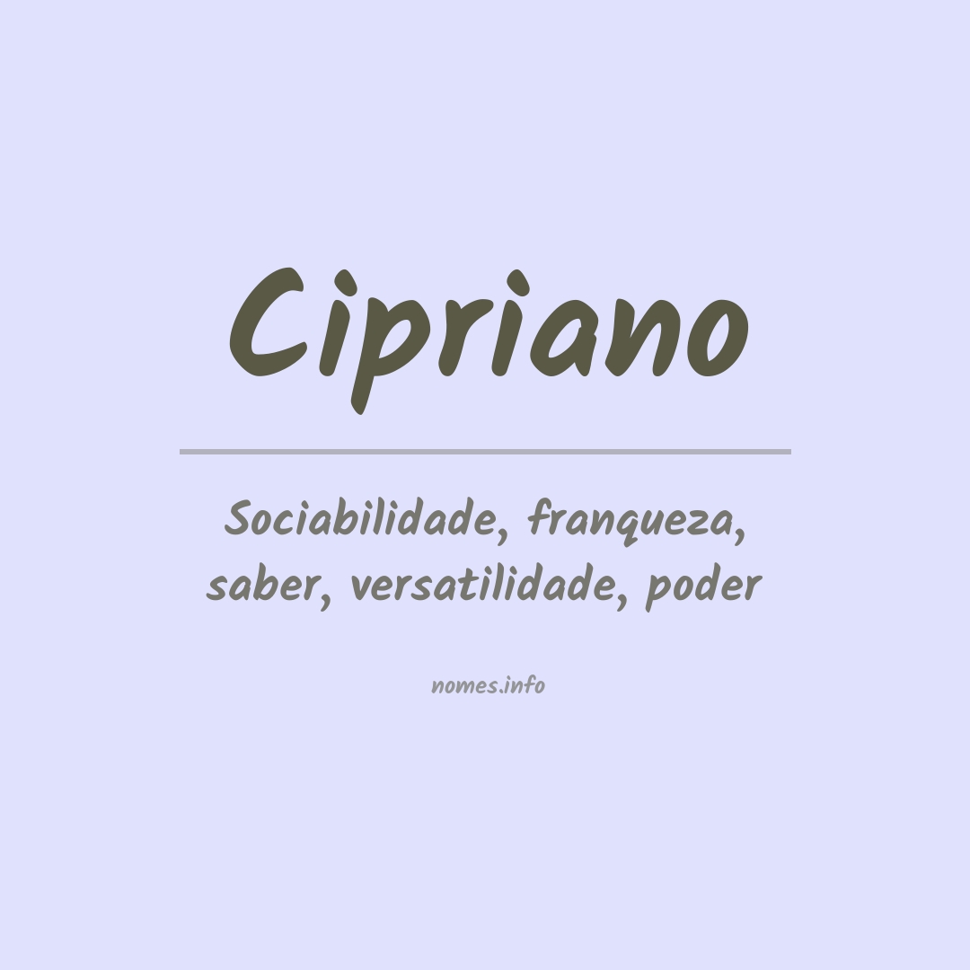 Significado do nome Cipriano