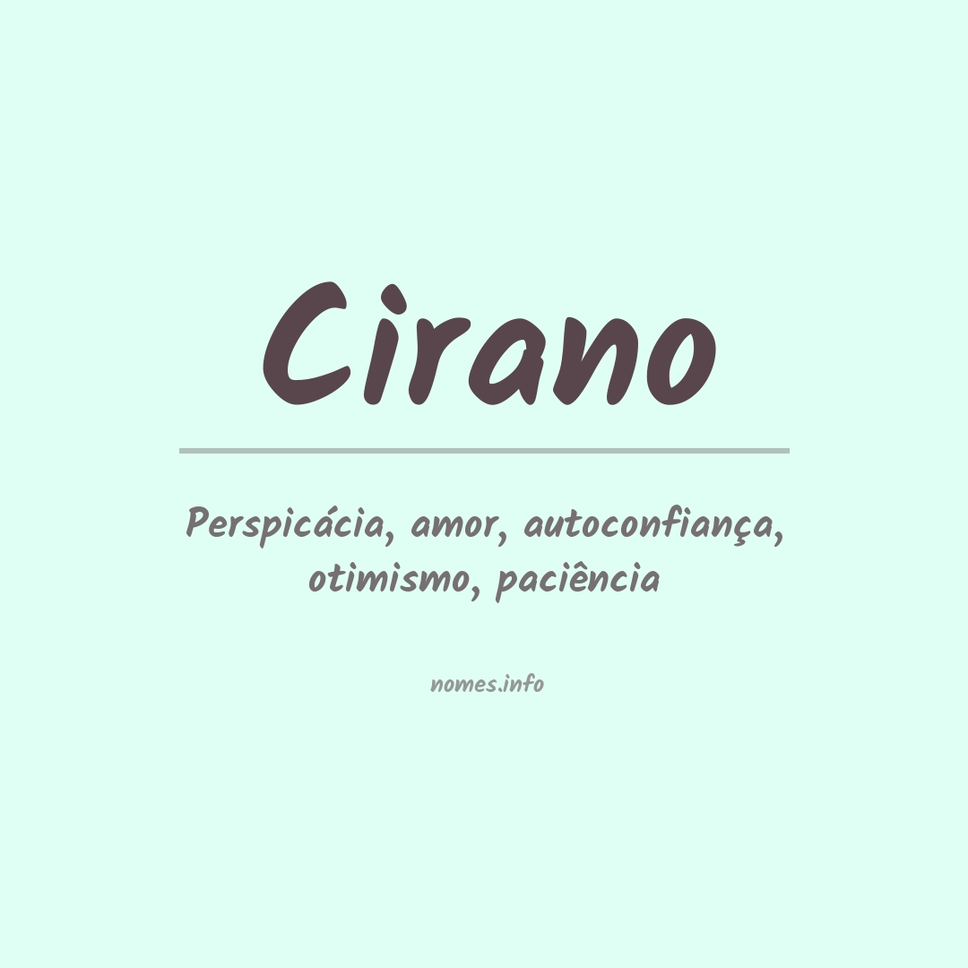 Significado do nome Cirano