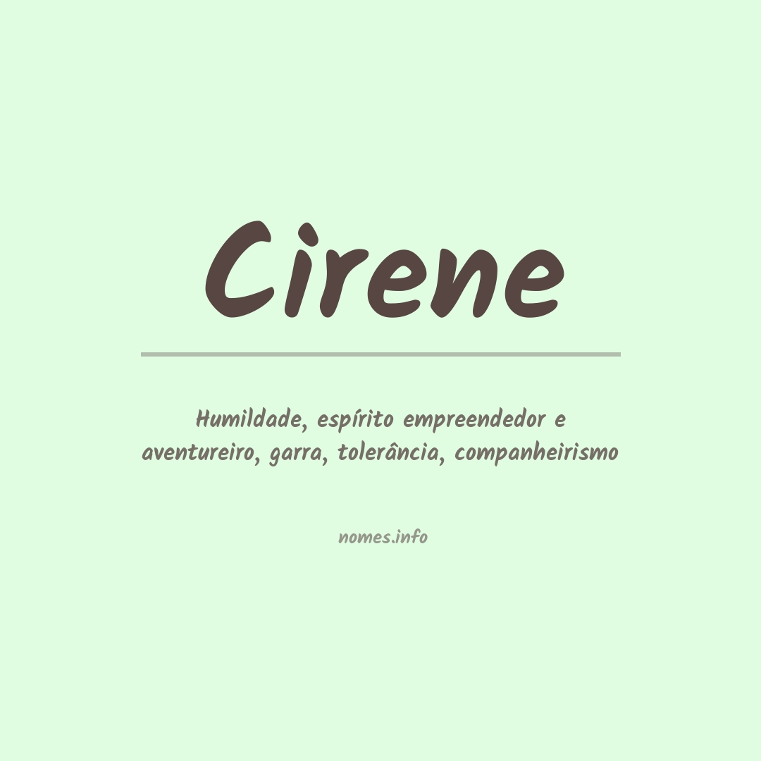 Significado do nome Cirene
