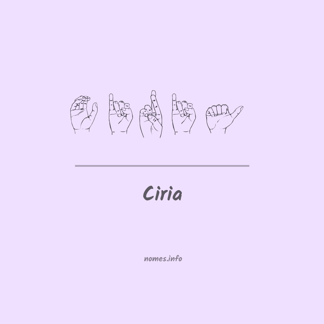 Ciria em Libras