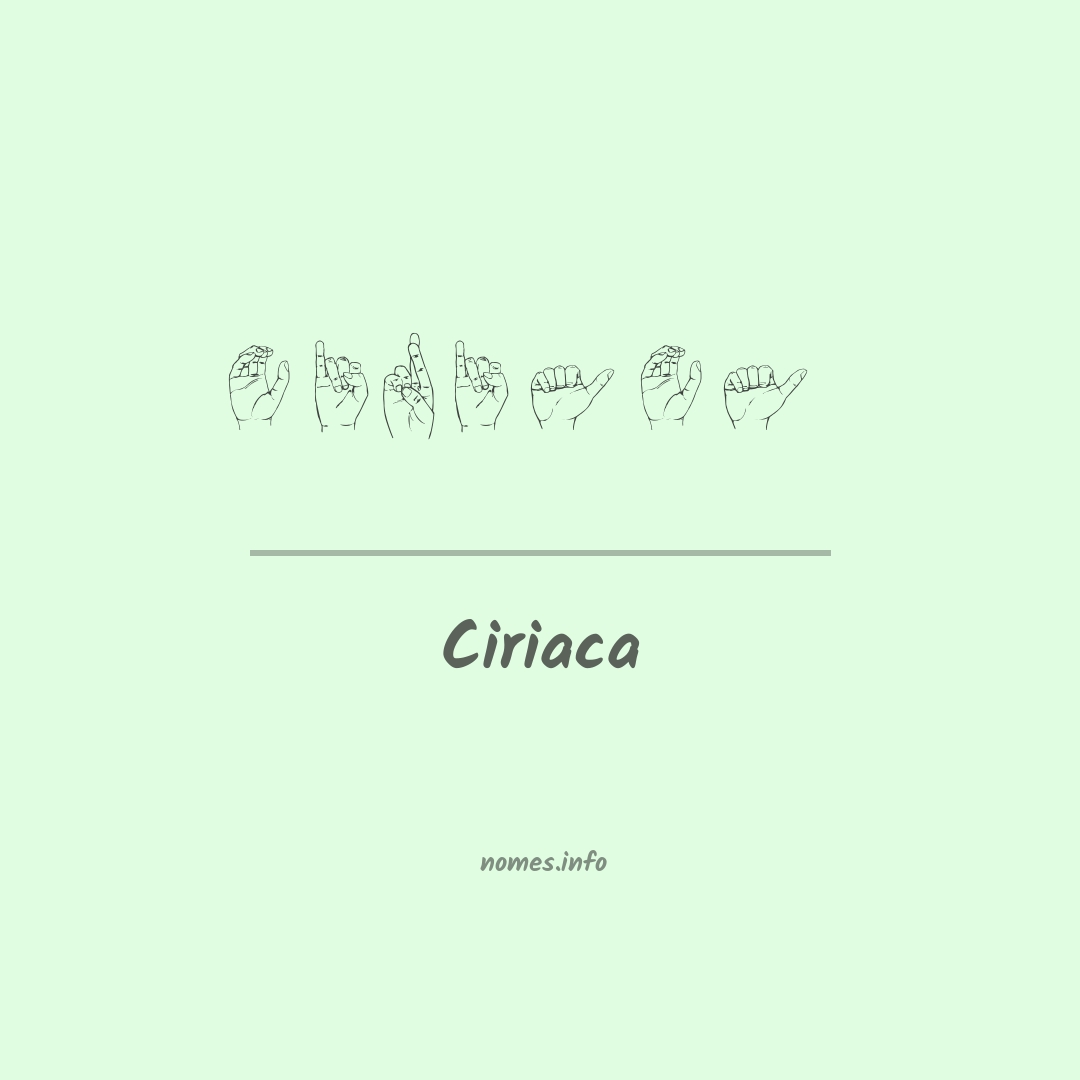 Ciriaca em Libras