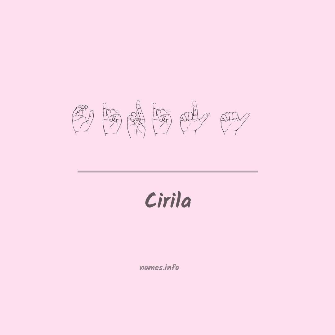 Cirila em Libras