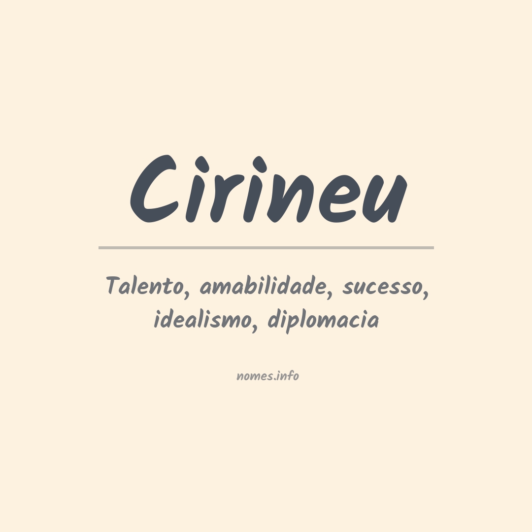 Significado do nome Cirineu