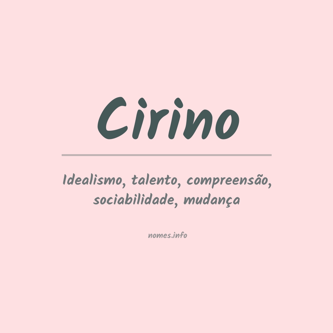 Significado do nome Cirino