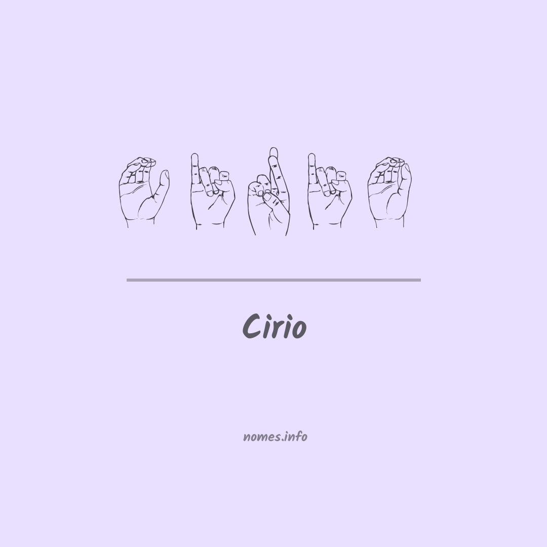 Cirio em Libras