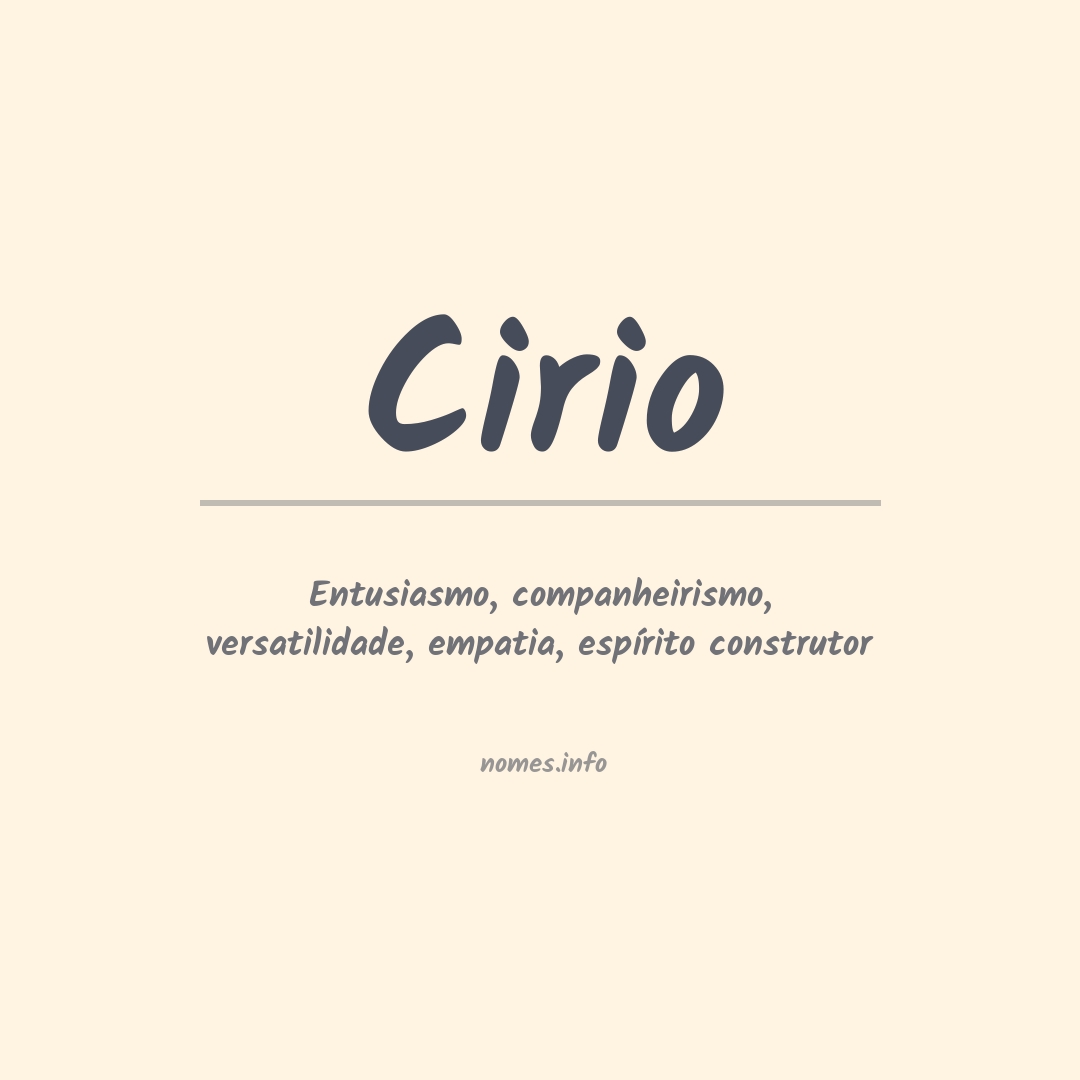 Significado do nome Cirio