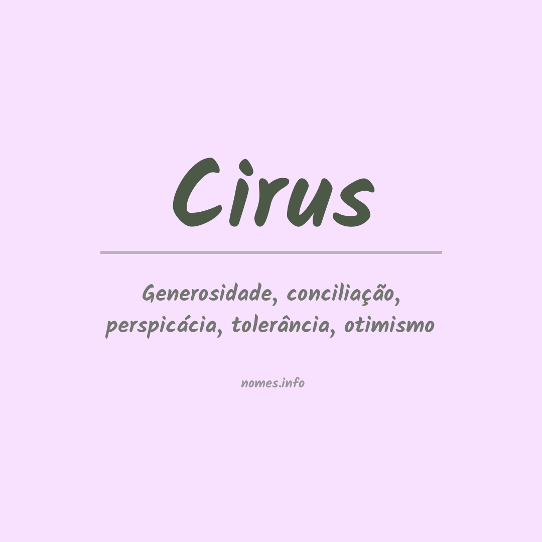 Significado do nome Cirus