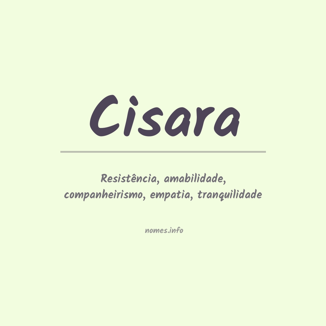 Significado do nome Cisara