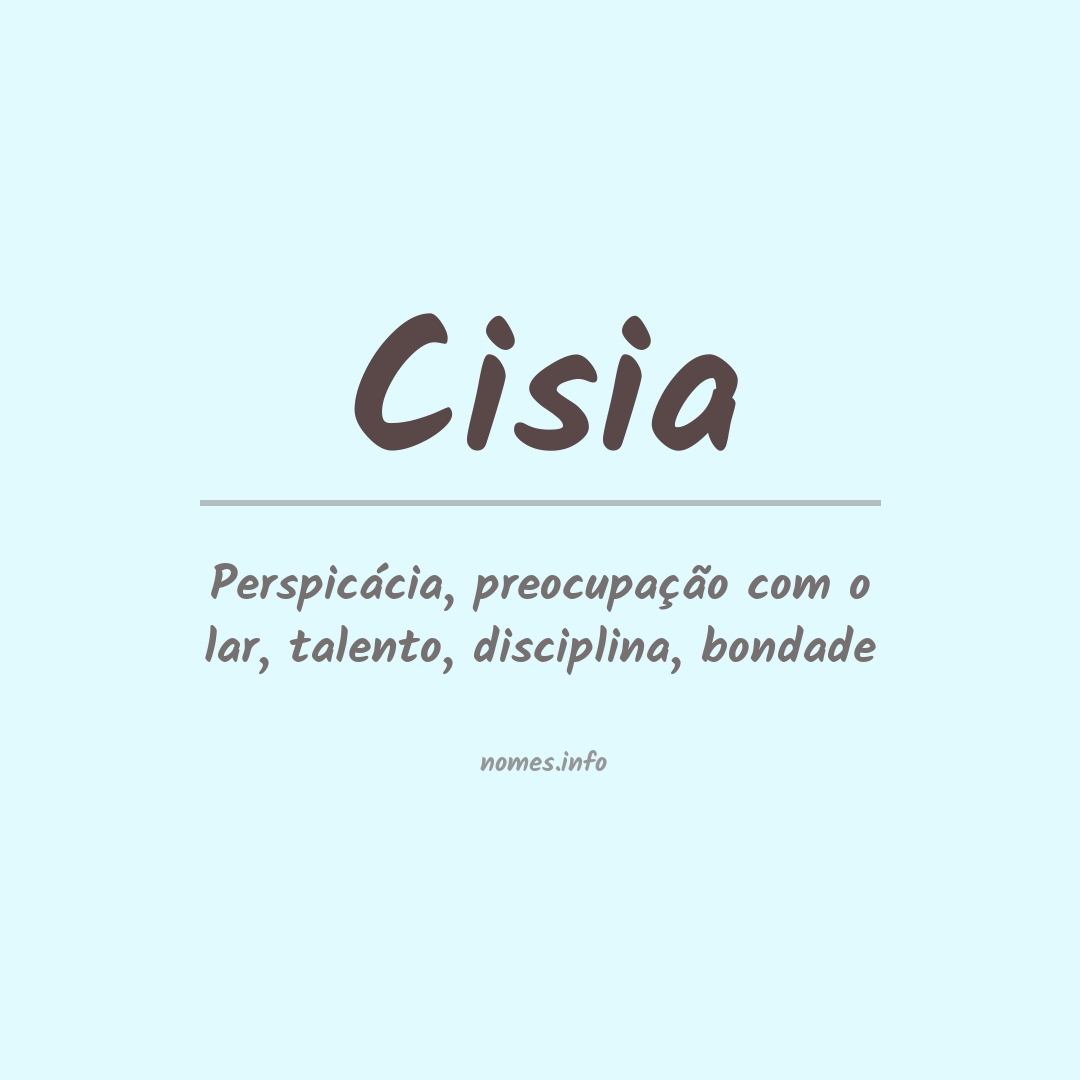 Significado do nome Cisia