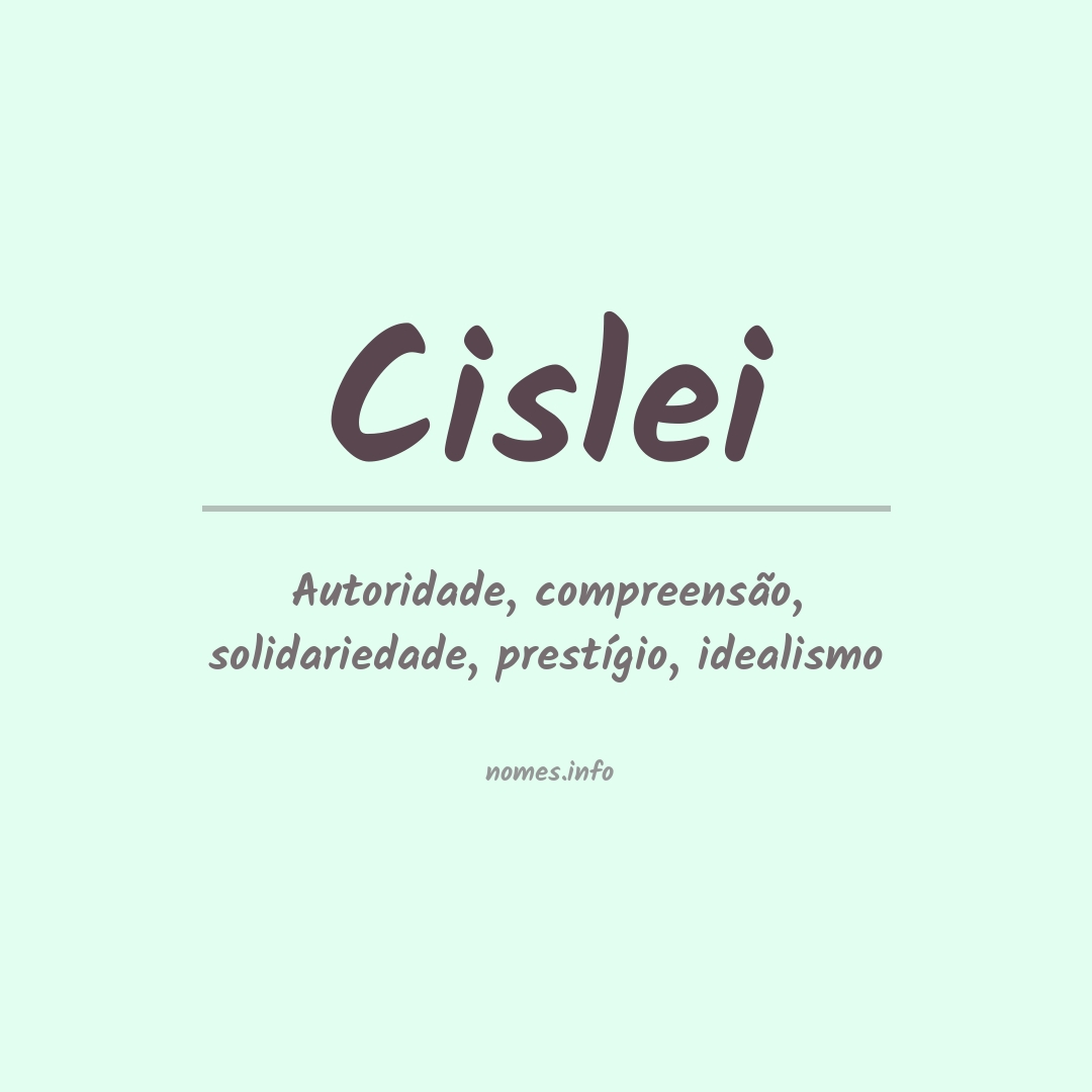 Significado do nome Cislei