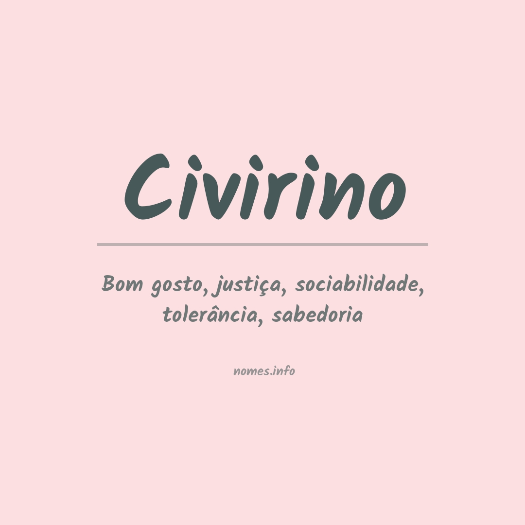 Significado do nome Civirino