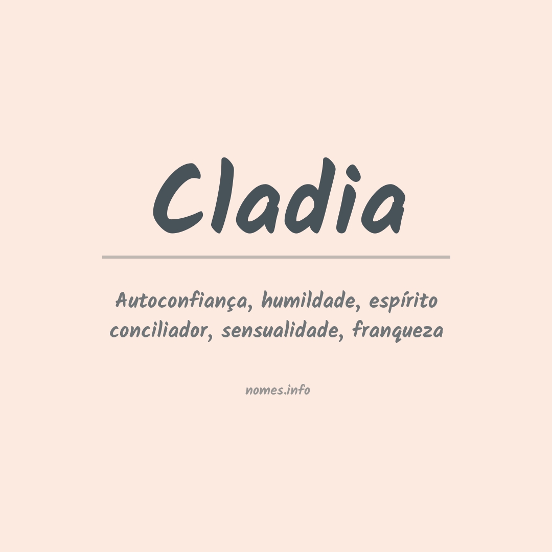 Significado do nome Cladia