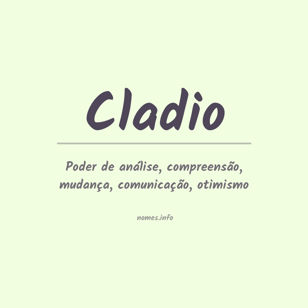 Significado do nome Cladio