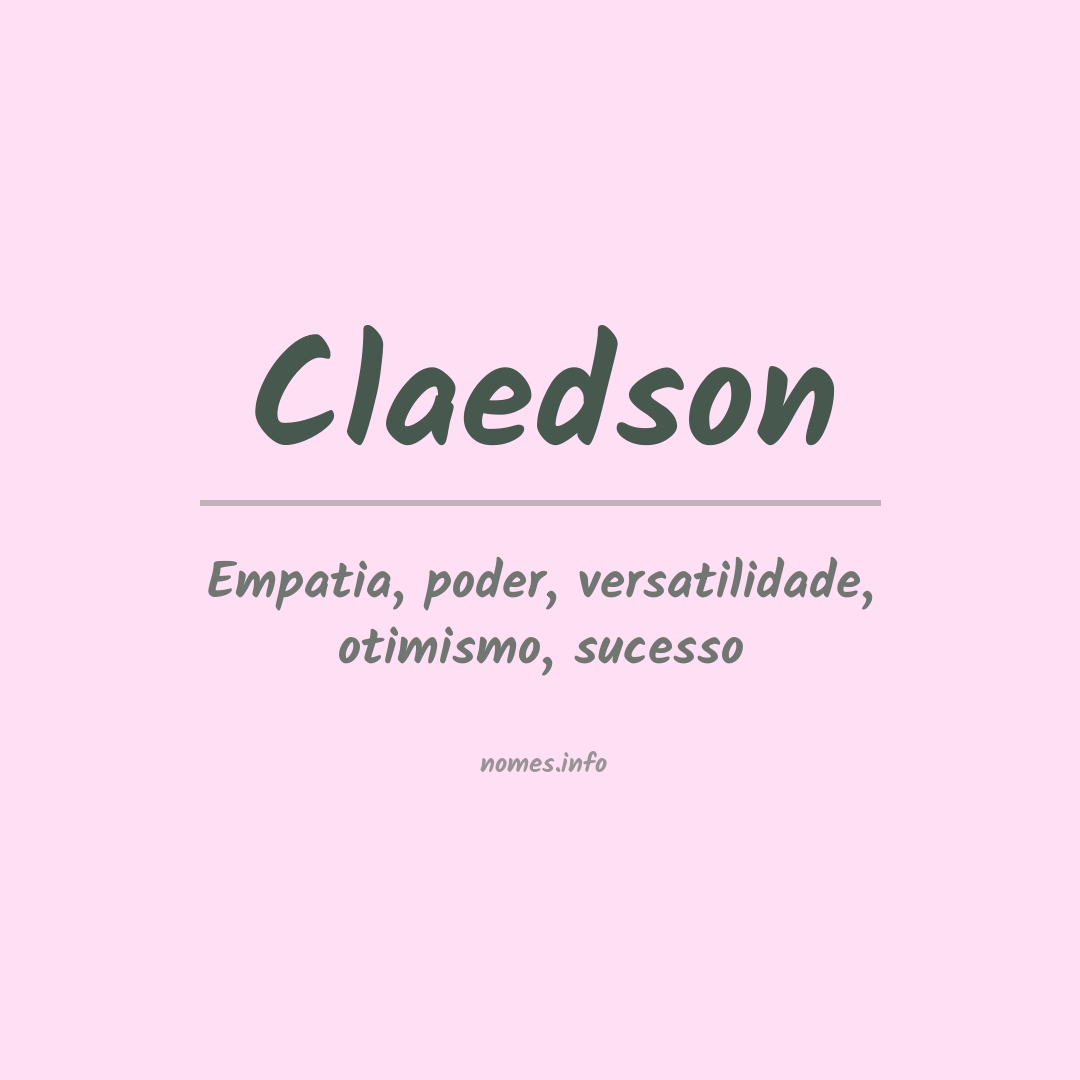 Significado do nome Claedson