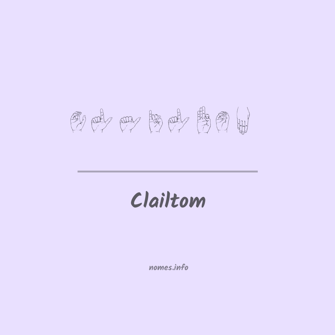 Clailtom em Libras