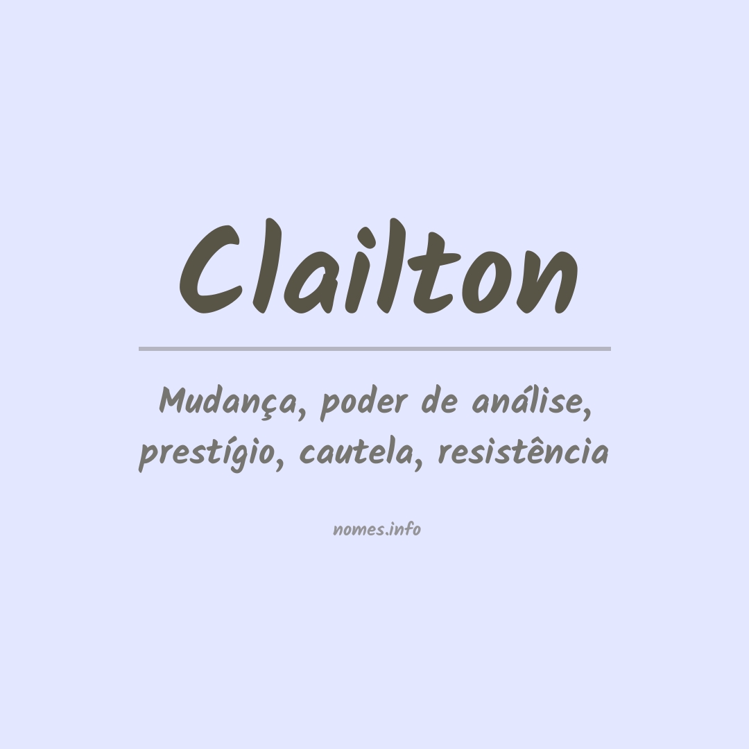 Significado do nome Clailton