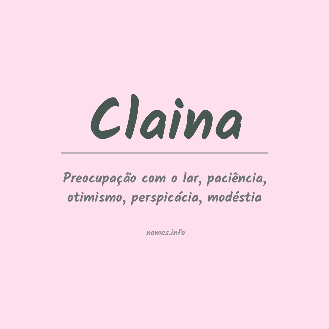 Significado do nome Claina