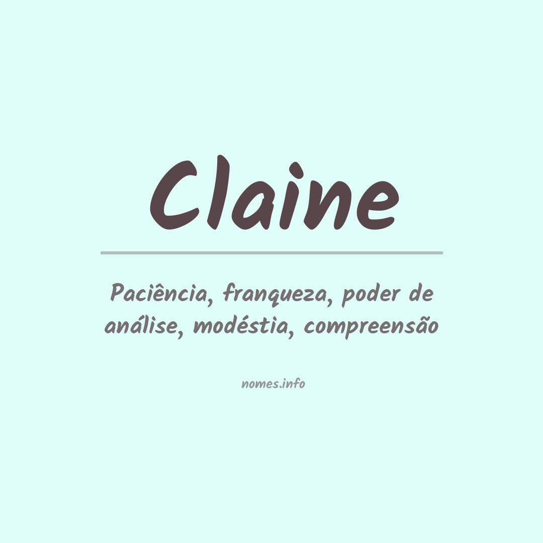 Significado do nome Claine