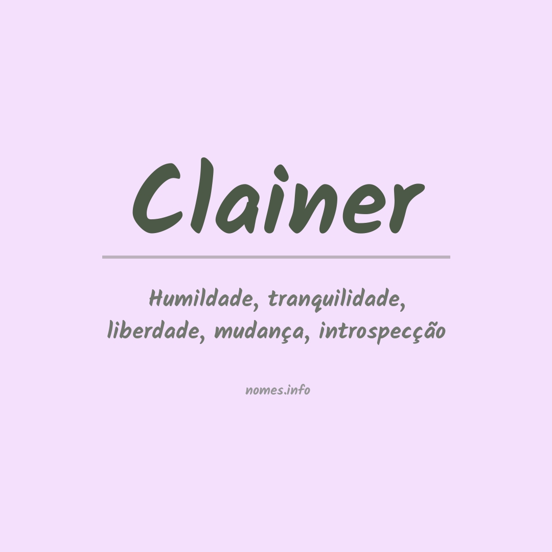 Significado do nome Clainer